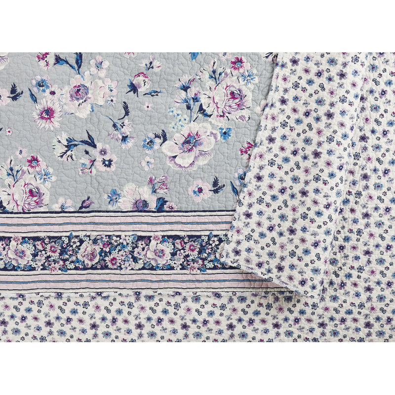 Vera Bradley Park Stripes Cotton Reversible Quilt & Reviews Wayfair